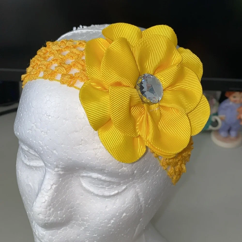 Flower lace headbands decorative hair accessories for babies